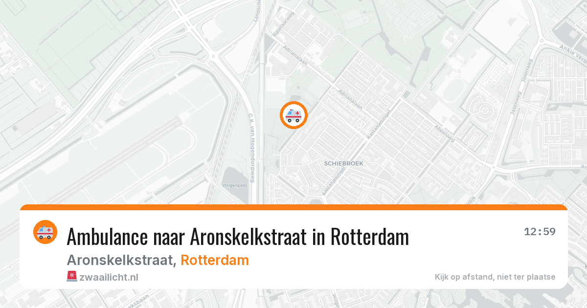Ambulance naar Aronskelkstraat in Rotterdam — 20 mrt 2026
