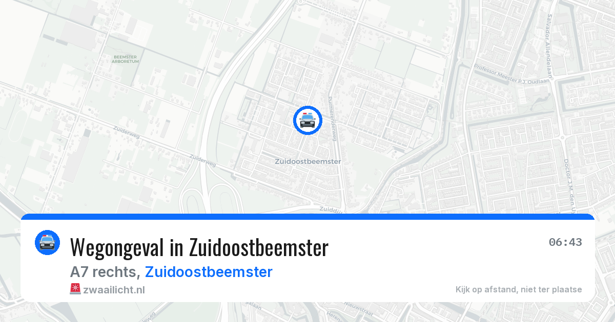 Wegongeval in Zuidoostbeemster — 17 jun 2026