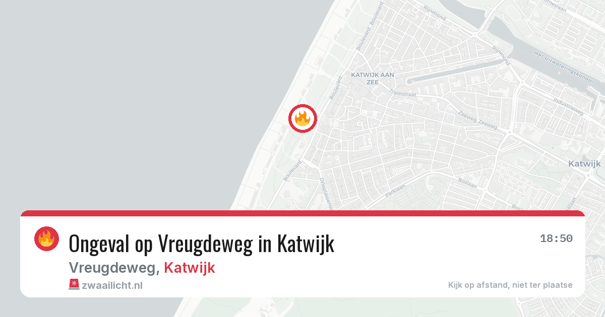 Ongeval op Vreugdeweg in Katwijk — 5 aug 2026