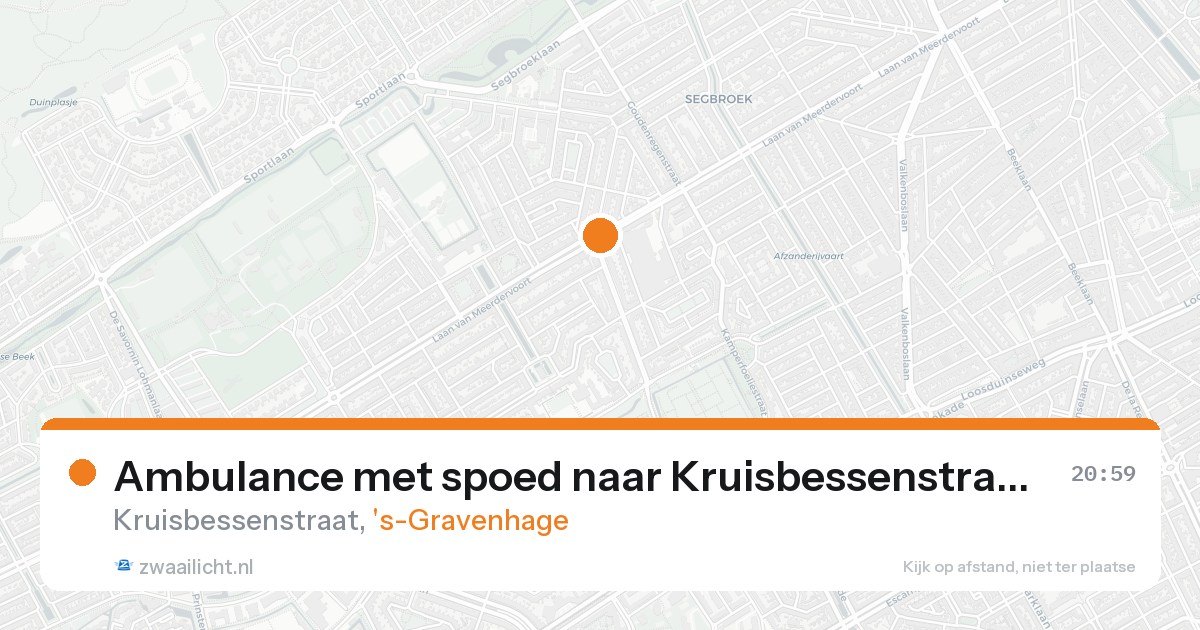 Ambulance met spoed naar Kruisbessenstraat in 's-Gravenhage — 10 mei 2026