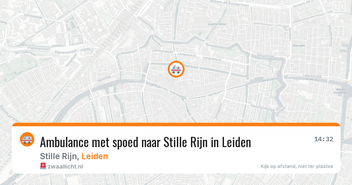Ambulance met spoed naar Stille Rijn in Leiden — 8 apr 2026