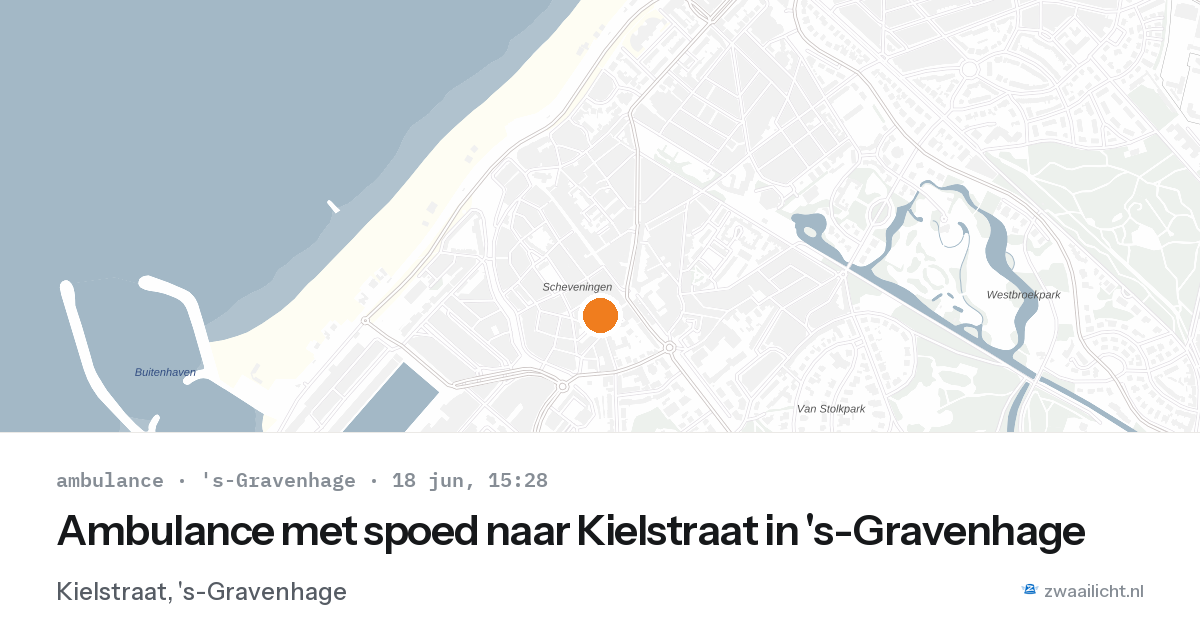 Ambulance met spoed naar Kielstraat in 's-Gravenhage — 18 jun 2026