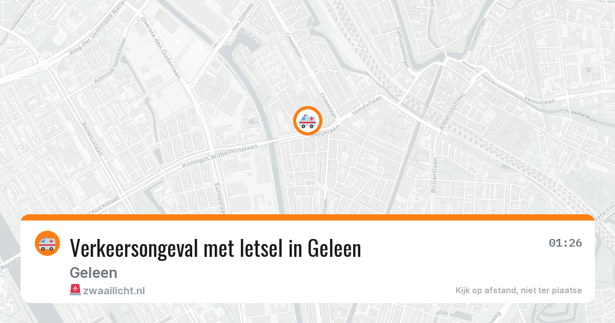 Verkeersongeval met letsel in Geleen — 29 jan 2026