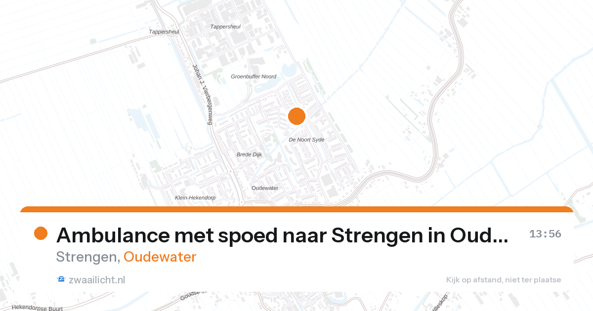 Ambulance met spoed naar Strengen in Oudewater — 25 aug 2026