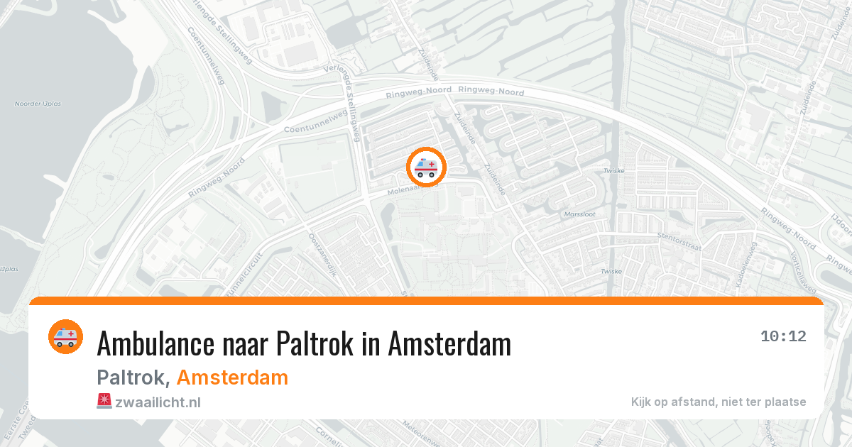 Ambulance naar Paltrok in Amsterdam — 20 jul 2026