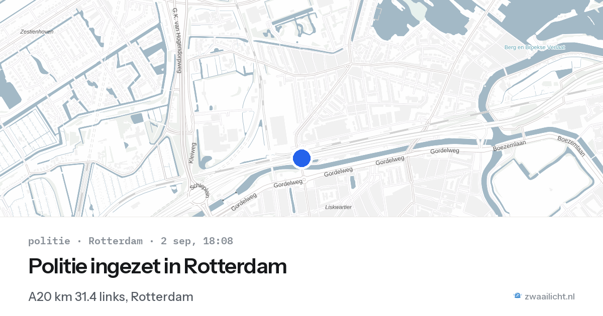 Politie ingezet in Rotterdam — 2 sep 2026 | 🚨 Zwaailicht.nl