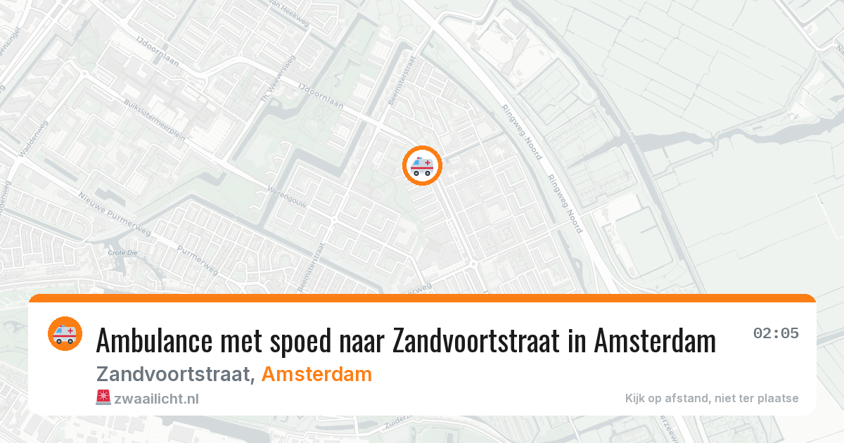 Ambulance met spoed naar Zandvoortstraat in Amsterdam — 14 apr 2026