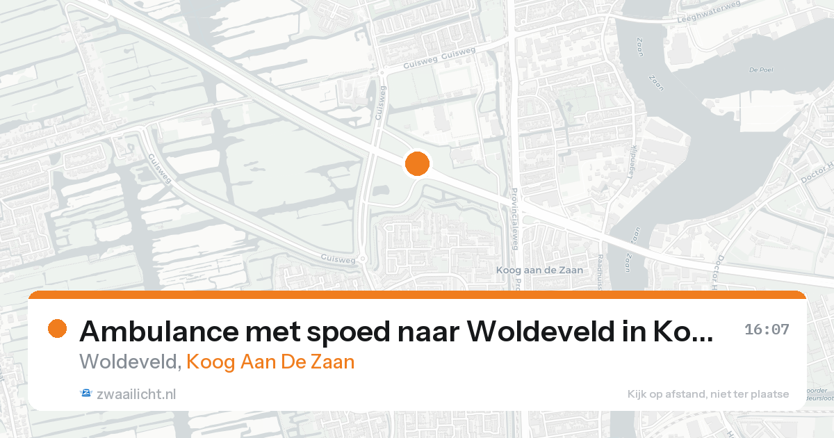 Ambulance met spoed naar Woldeveld in Koog Aan De Zaan — 1 jun 2026