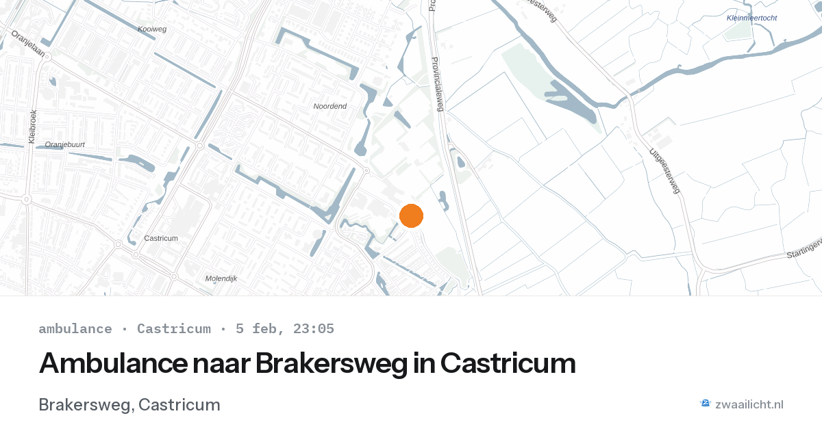 Ambulance naar Brakersweg in Castricum — 5 feb 2026