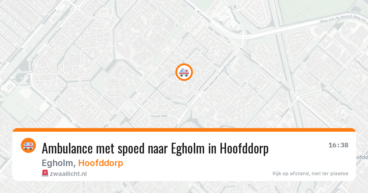 Ambulance met spoed naar Egholm in Hoofddorp — 24 jul 2026