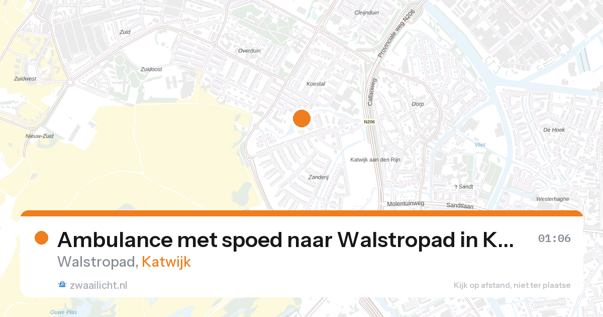 Ambulance met spoed naar Walstropad in Katwijk — 11 apr 2026