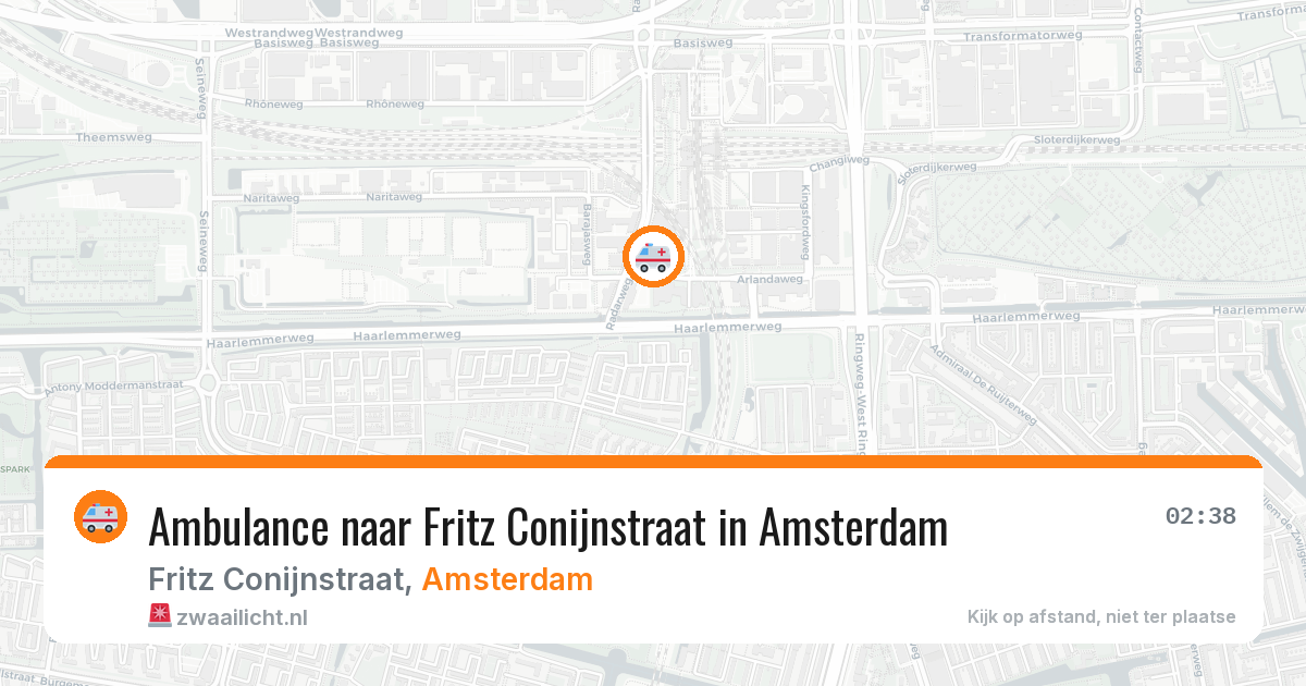 Ambulance naar Fritz Conijnstraat in Amsterdam — 8 aug 2026