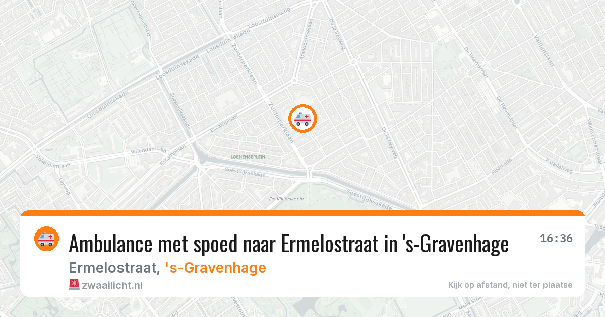 Ambulance met spoed naar Ermelostraat in 's-Gravenhage — 24 jul 2026