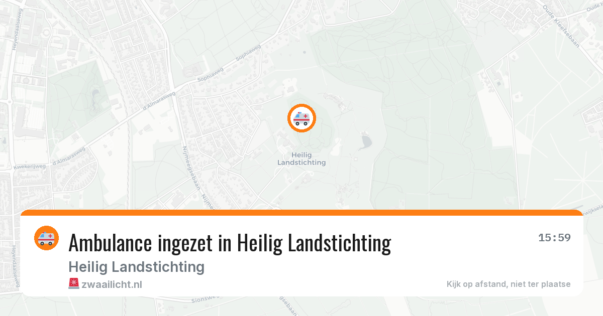 Ambulance ingezet in Heilig Landstichting — 25 mrt 2026