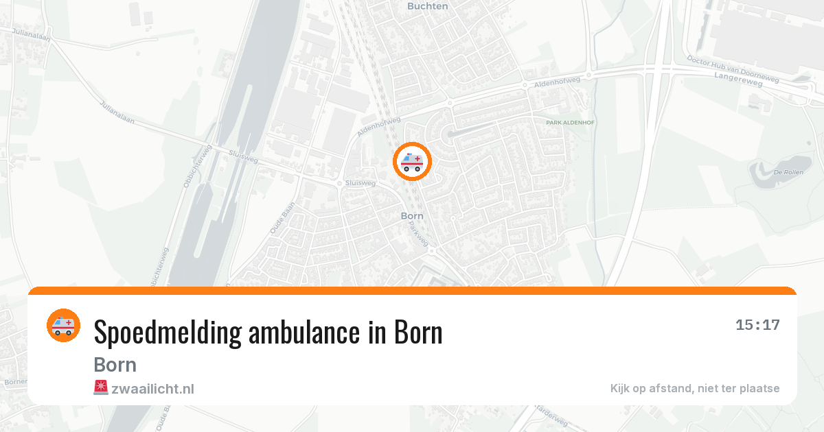 Spoedmelding ambulance in Born — 21 mrt 2026