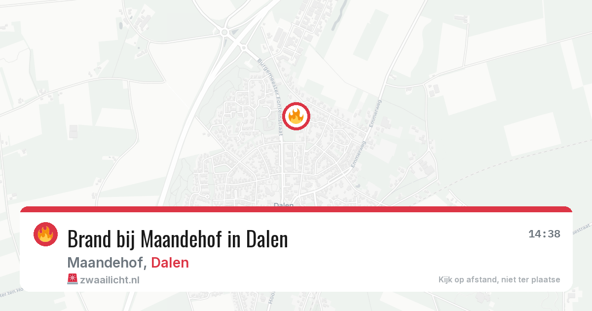 Brand bij Maandehof in Dalen — 12 aug 2026