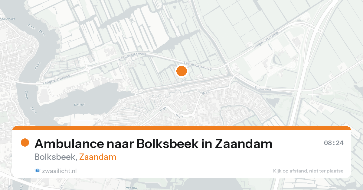 Ambulance naar Bolksbeek in Zaandam — 16 aug 2026