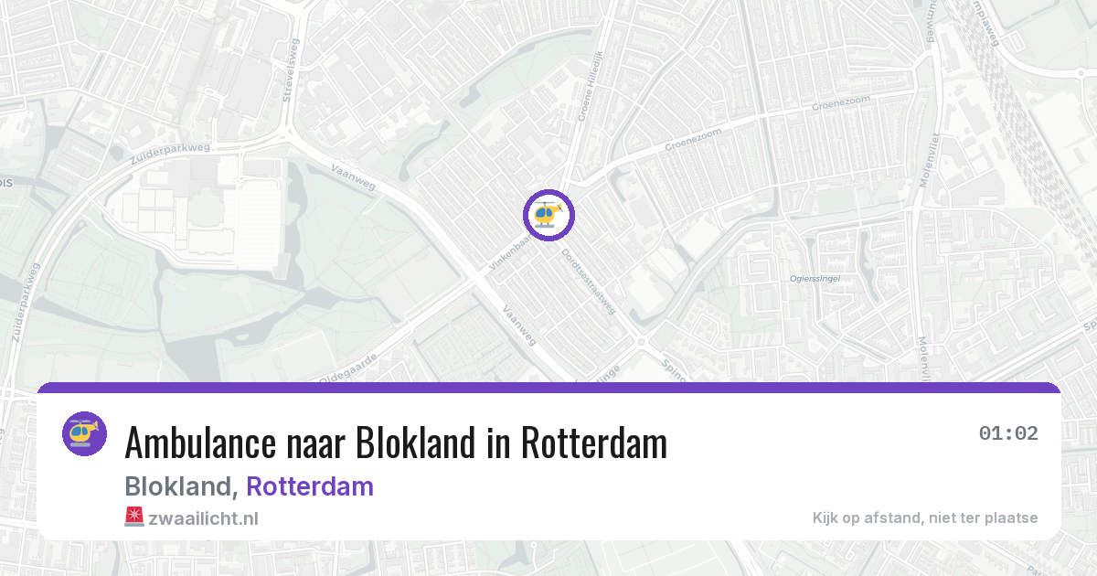 Ambulance naar Blokland in Rotterdam — 13 jun 2026