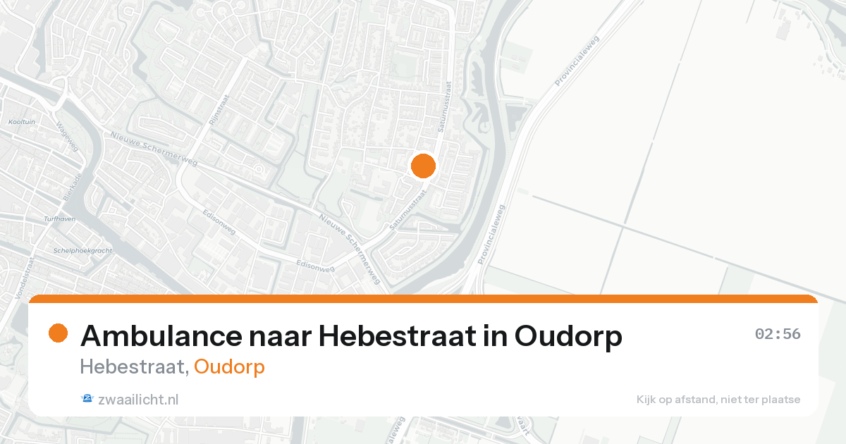 Ambulance naar Hebestraat in Oudorp — 14 aug 2026
