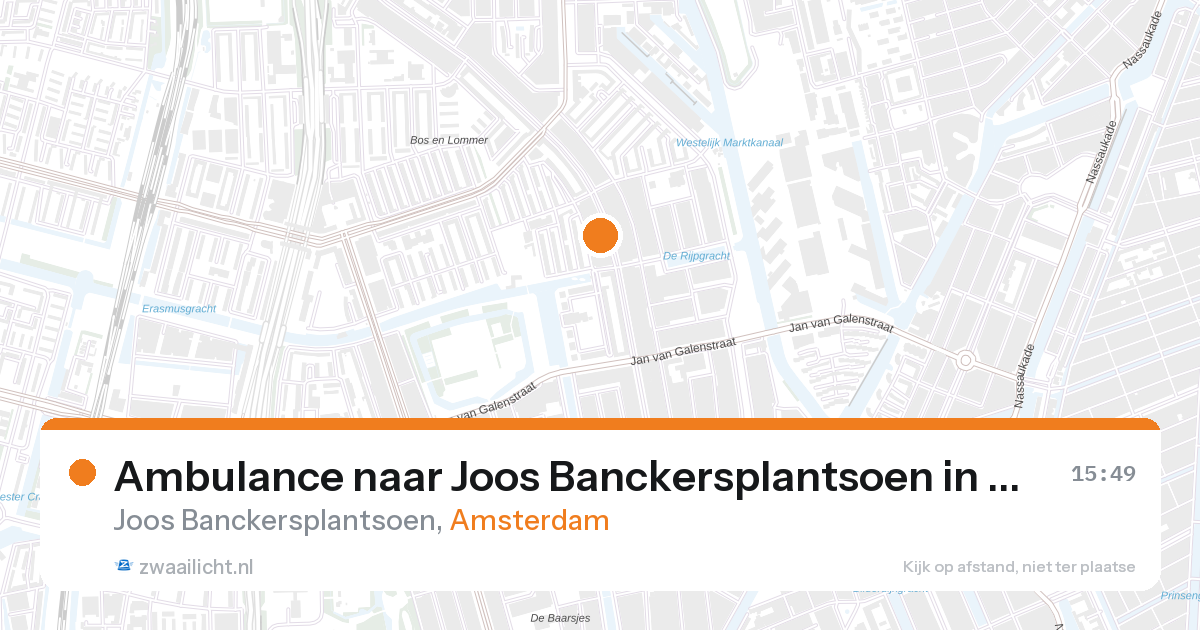 Ambulance naar Joos Banckersplantsoen in Amsterdam — 27 aug 2026