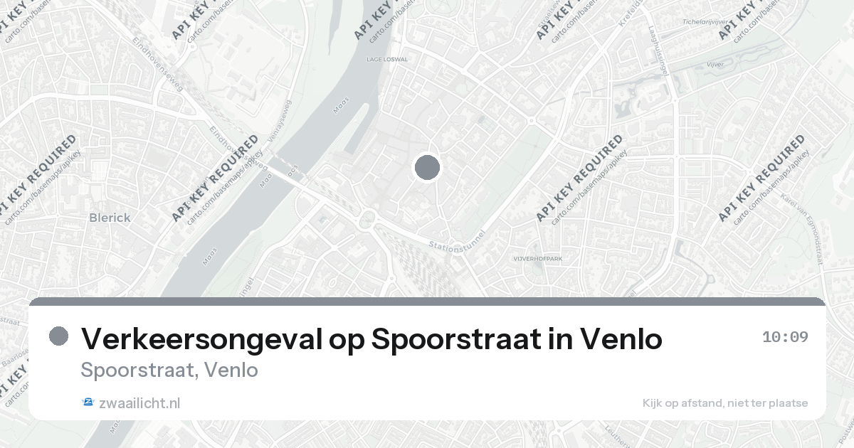 Verkeersongeval op Spoorstraat in Venlo — 26 aug 2026