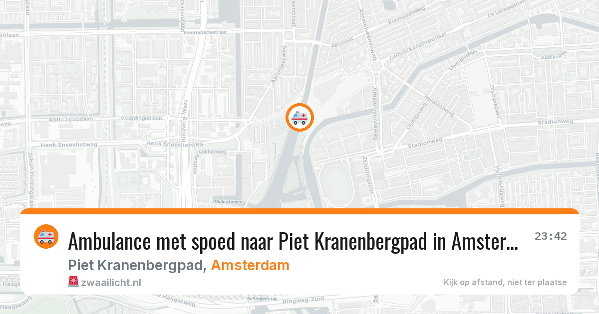 Ambulance met spoed naar Piet Kranenbergpad in Amsterdam — 25 jun 2026
