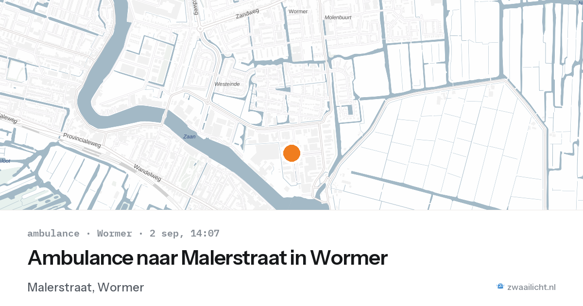 Ambulance naar Malerstraat in Wormer — 2 sep 2026