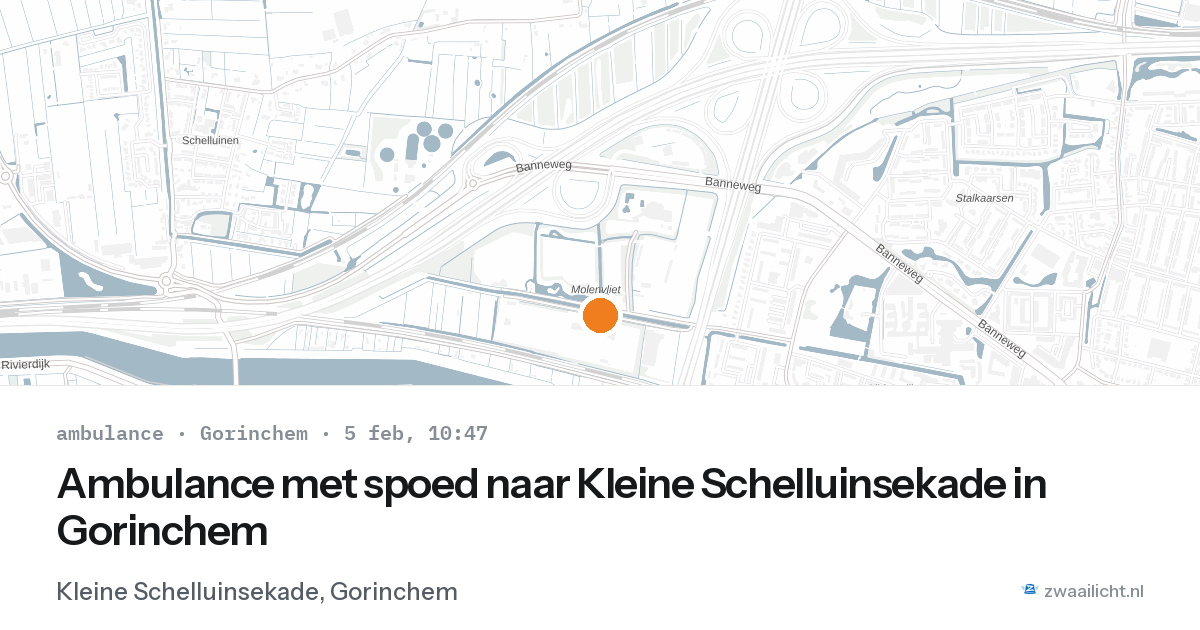 Ambulance met spoed naar Kleine Schelluinsekade in Gorinchem — 5 feb 2026
