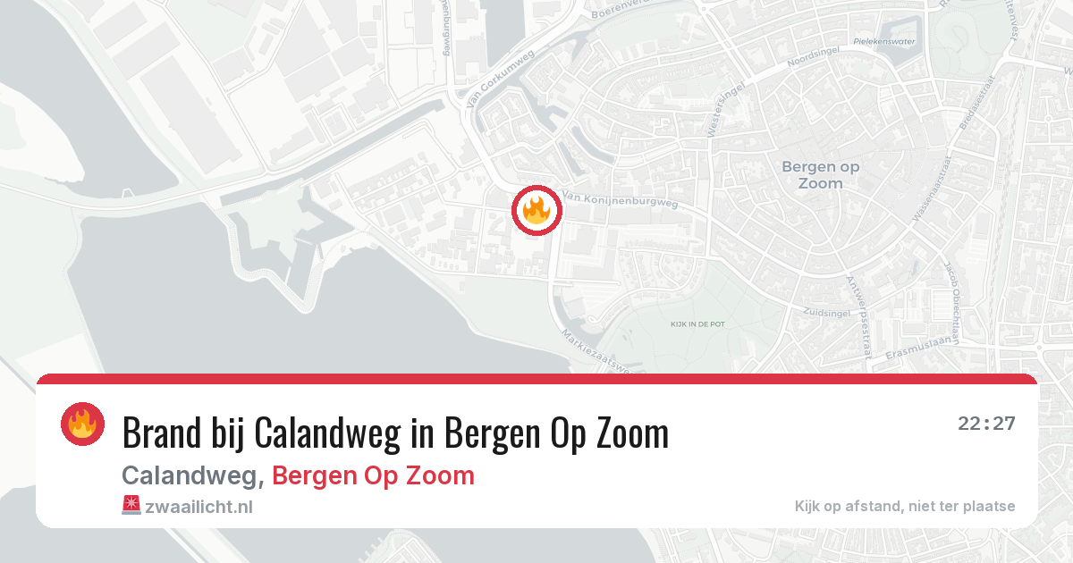 Brand bij Calandweg in Bergen Op Zoom — 27 jun 2026