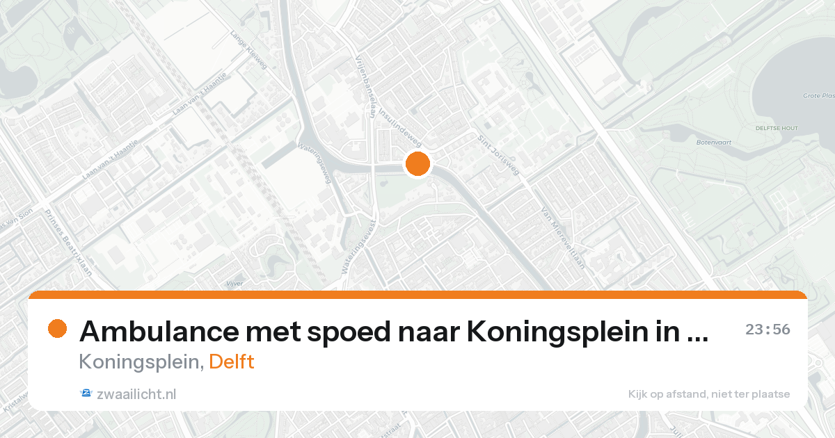 Ambulance met spoed naar Koningsplein in Delft — 21 aug 2026