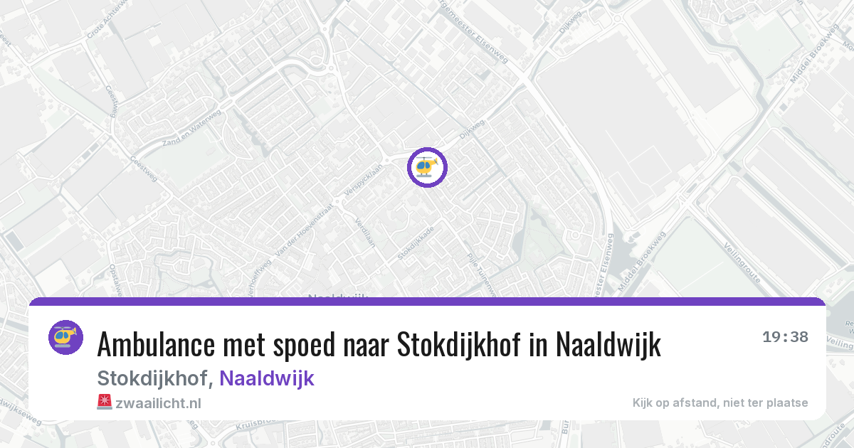 Ambulance met spoed naar Stokdijkhof in Naaldwijk — 3 aug 2026