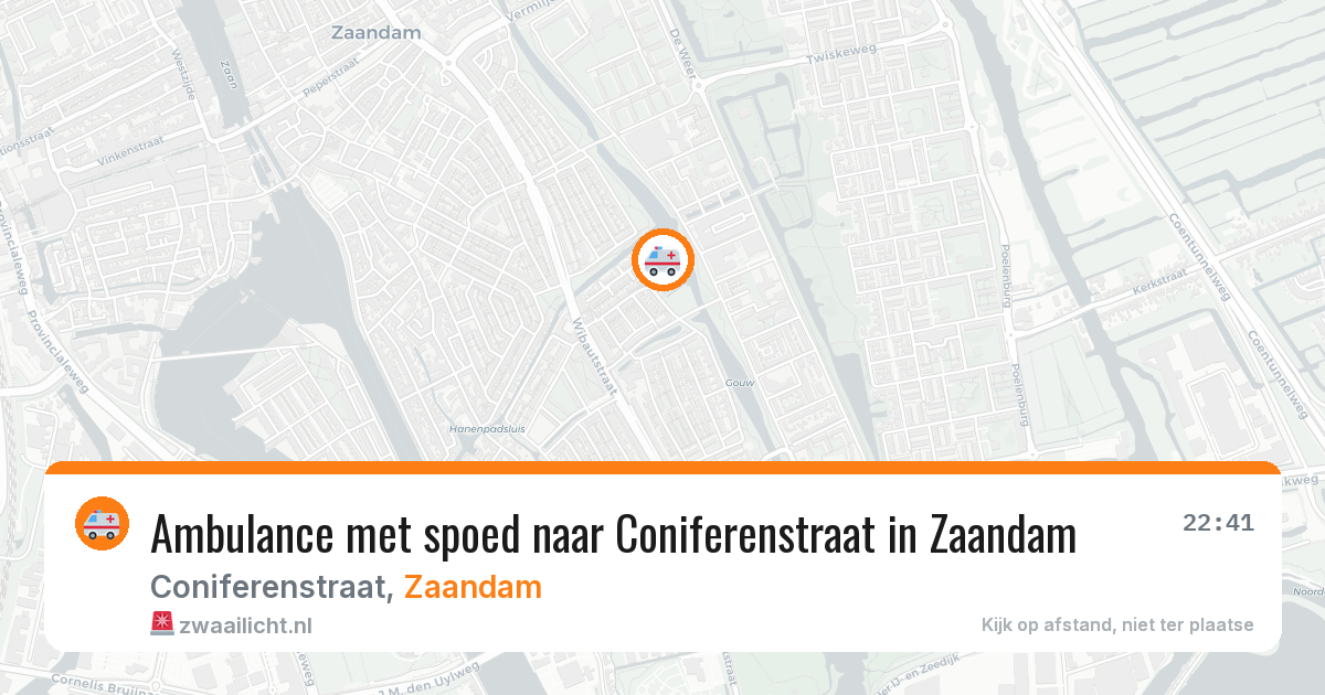 Ambulance met spoed naar Coniferenstraat in Zaandam — 6 mei 2026