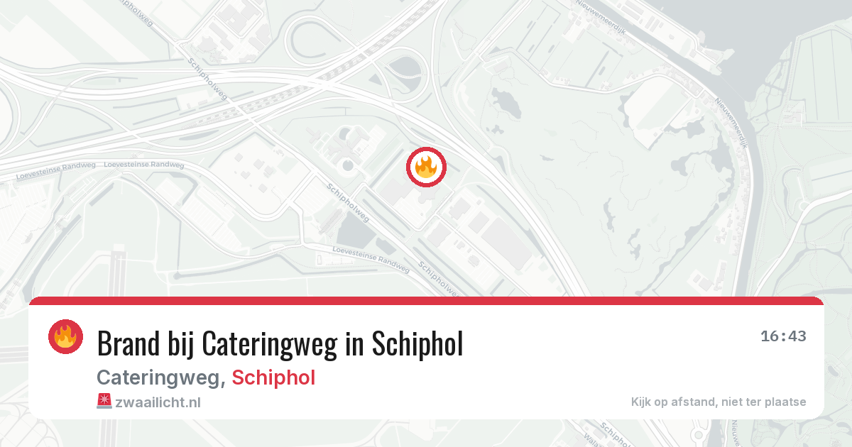 Brand bij Cateringweg in Schiphol — 27 apr 2026