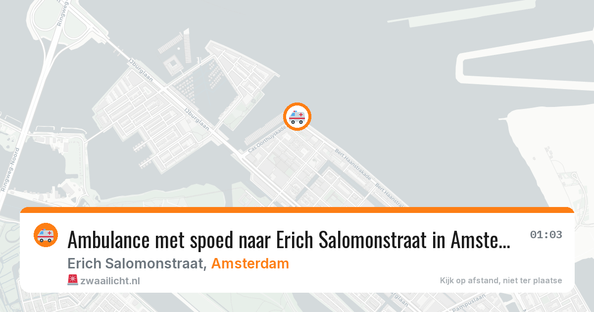 Ambulance met spoed naar Erich Salomonstraat in Amsterdam — 27 mei 2026