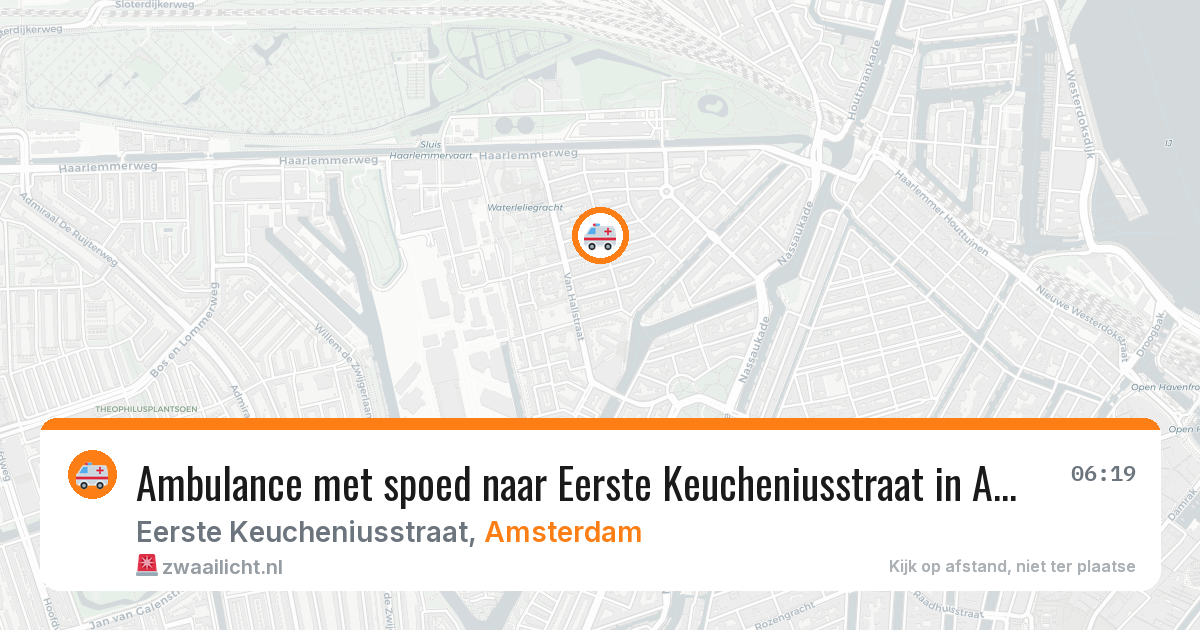 Ambulance met spoed naar Eerste Keucheniusstraat in Amsterdam — 20 mei 2026