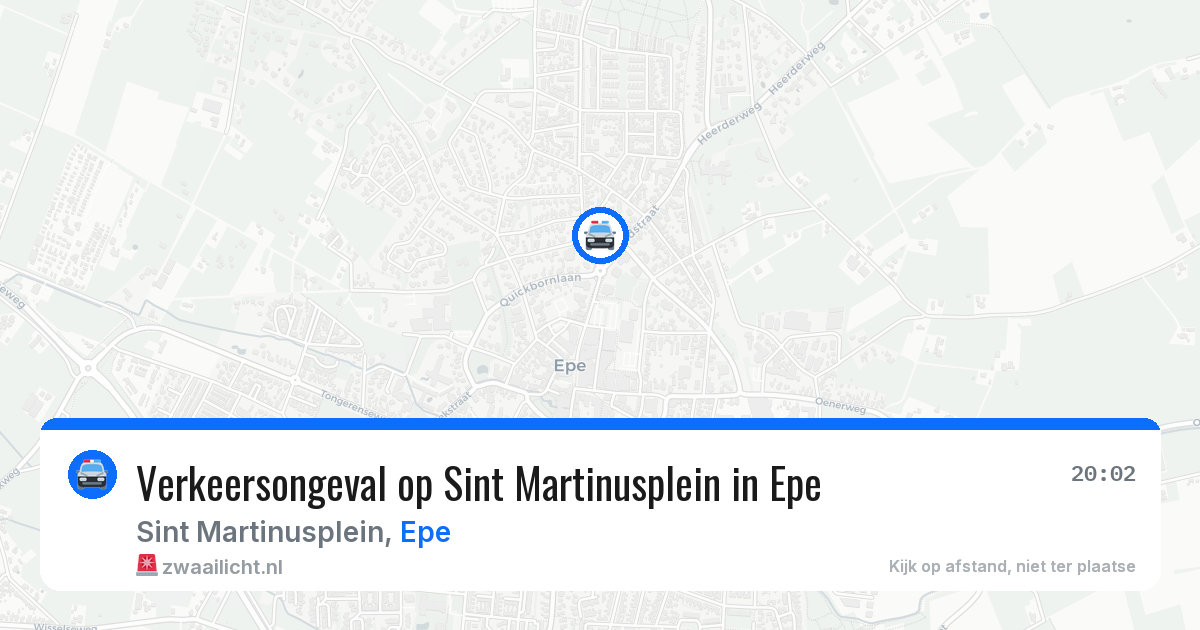 Verkeersongeval op Sint Martinusplein in Epe — 13 aug 2026