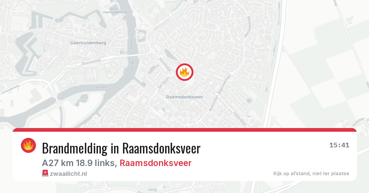 Brandmelding in Raamsdonksveer — 31 jul 2026