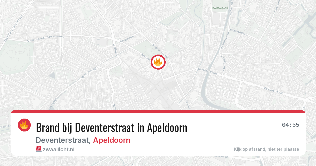 Brand bij Deventerstraat in Apeldoorn — 22 apr 2026