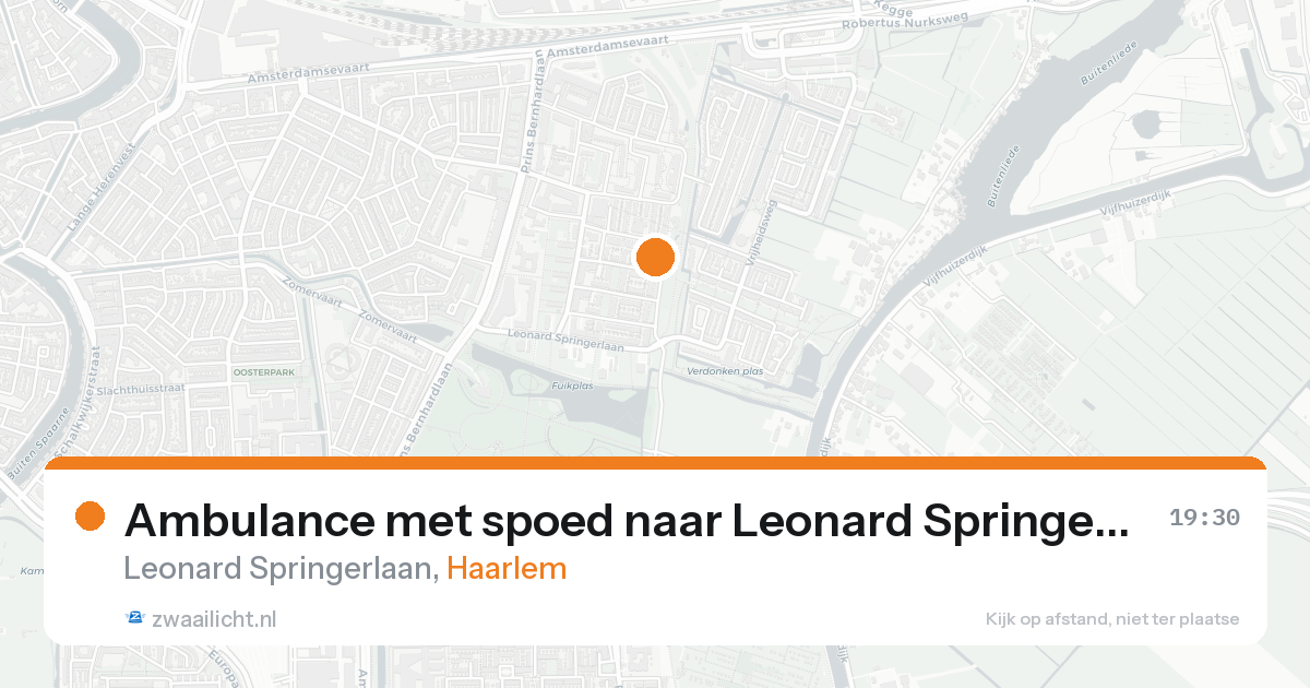 Ambulance met spoed naar Leonard Springerlaan in Haarlem — 23 mei 2026