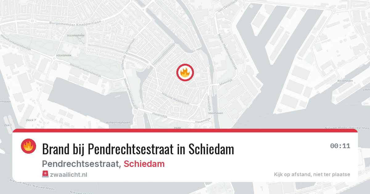 Brand bij Pendrechtsestraat in Schiedam — 26 jun 2026