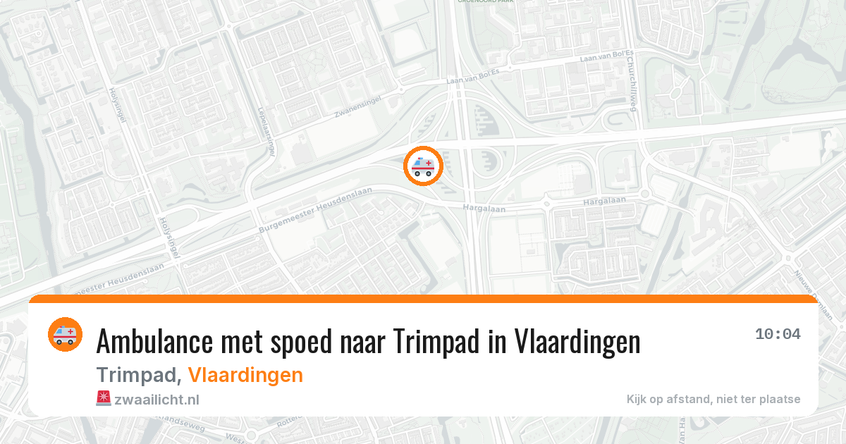 Ambulance met spoed naar Trimpad in Vlaardingen — 30 mei 2026