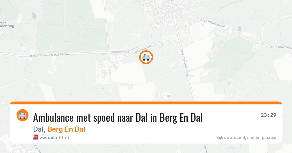 Ambulance met spoed naar Dal in Berg En Dal — 3 apr 2026