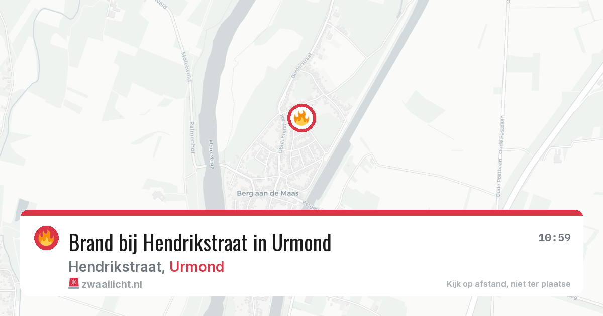 Brand bij Hendrikstraat in Urmond — 28 jul 2026
