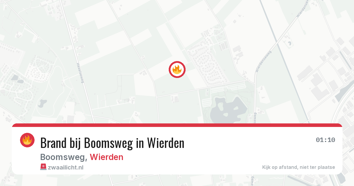 Brand bij Boomsweg in Wierden — 3 aug 2026