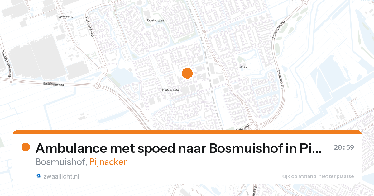 Ambulance met spoed naar Bosmuishof in Pijnacker — 21 jul 2026