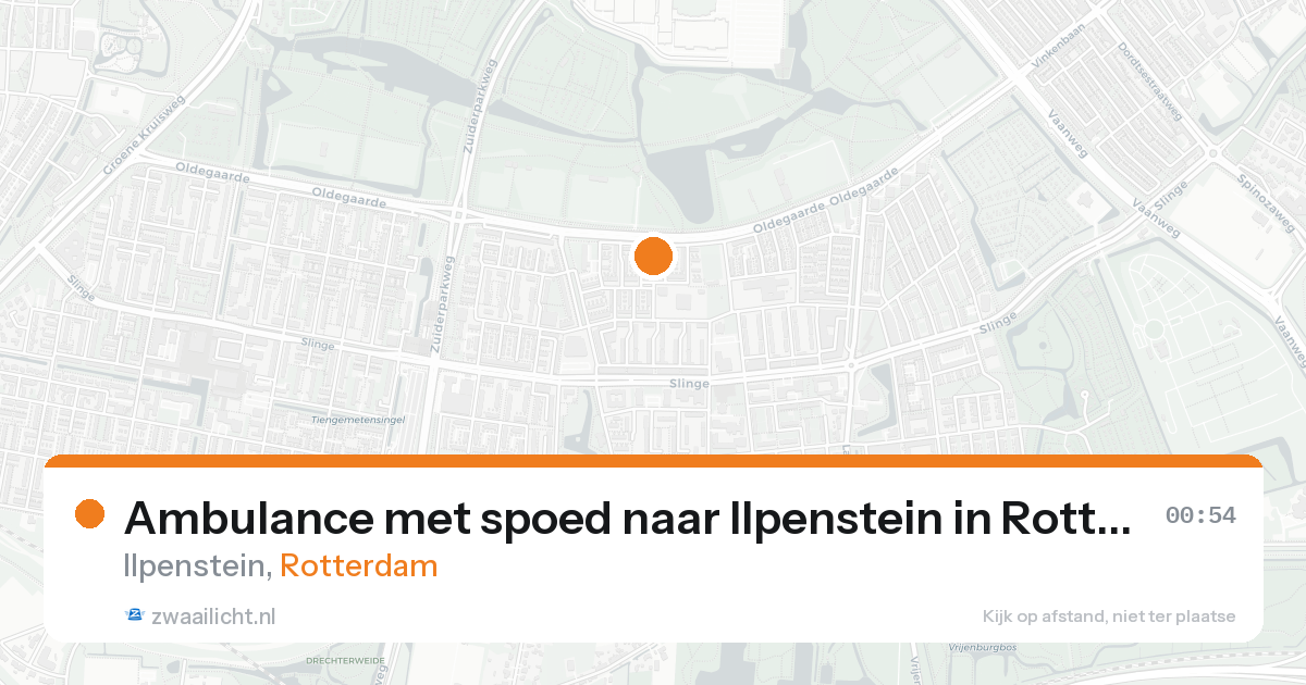Ambulance met spoed naar Ilpenstein in Rotterdam — 25 aug 2026