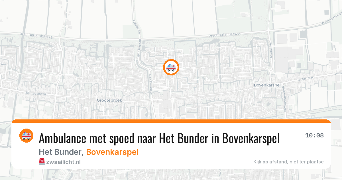 Ambulance met spoed naar Het Bunder in Bovenkarspel — 6 aug 2026