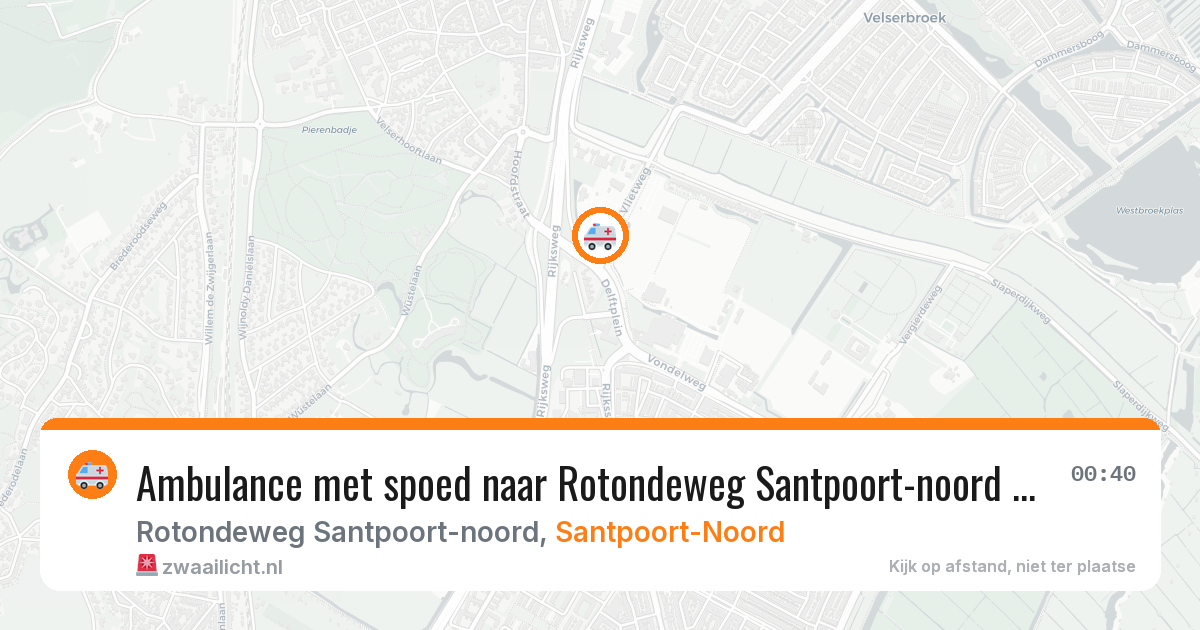 Ambulance met spoed naar Rotondeweg Santpoort-noord in Santpoort-Noord — 18 feb 2026