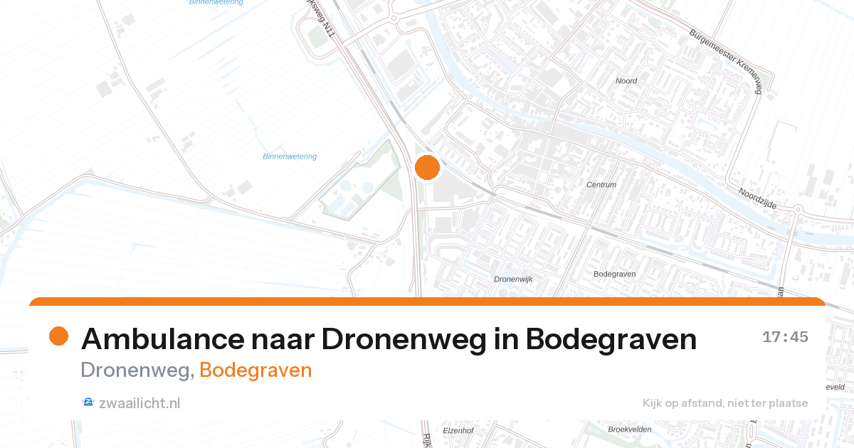 Ambulance naar Dronenweg in Bodegraven — 17 apr 2026