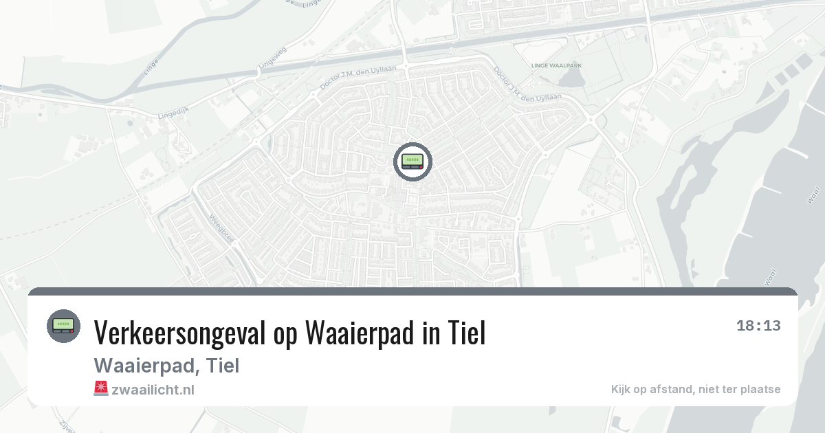 Verkeersongeval op Waaierpad in Tiel — 25 jun 2026